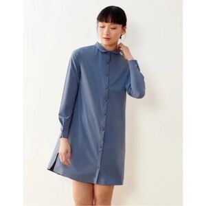 Aday Back to Front Reversible Shirt Dress Mineral Blue  Capsule Minimalist S